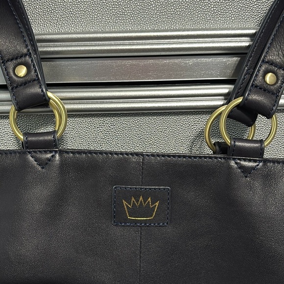 Leather Have Some Fun Today Navy Josie Tote Bag - Picture 9 of 17